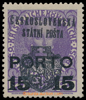 159812 -  ZT  zkusmý tisk II. pražského přetisku na Doplatní zn.
