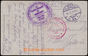 159909 - 1919 postcard to Wien (Vienna) by courier mail!, red round c