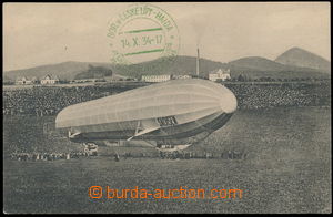 159921 - 1934 VZDUCHOLOĎ SACHSEN - přistání zeppelinu, čb; proš