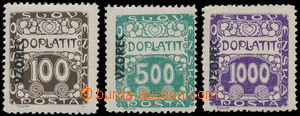 160002 - 1919 Pof.DL9vz, 12vz, 13vz, Ornament 100h, 500h and 1000h fr