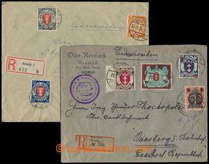 160038 - 1922-24 sestava 2ks dopisů adresovaných do ČSR, z toho 1x