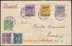 160045 - 1919 letecký dopis zaslaný z Vídně do Lvova, vyfr. kompl