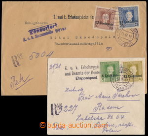 160062 - 1918 ITALIEN  2ks R-dopisů, 1x adresován do Radomi vyfr. z