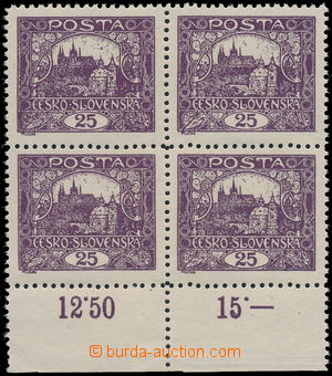 160162 -  Pof.11D, 25h violet, line perforation 11½;, block of f