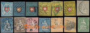 160331 - 1850-1862 RAYON and STRUBEL, comp. of 14 stamps, contains i.