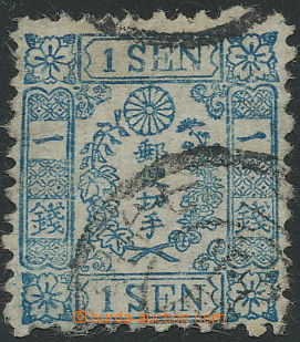 160339 - 1872 Mi.10III.x; NJSC 10III., Výplatní 1Sen modrá, III. t