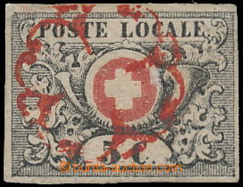 160349 - 1851 Mi.2a, Poštovní trubka 5C, tzv. Waadt, ženevský po