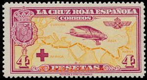160362 - 1926 Mi.321, Airmail 4Pta, favourite highest value with just