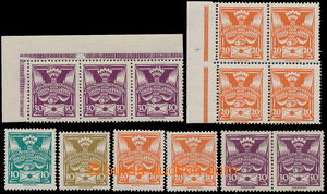 160382 -  Pof.145, 146, 148, 150, comp. 7 pcs of stamp. and blocks wi