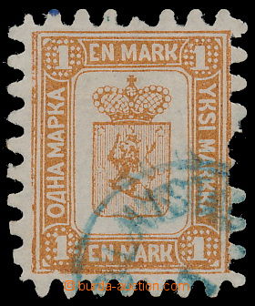 160387 - 1864 Mi.10B, Coat of arms 1M yellow-brown; right missing one