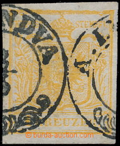 160391 - 1850 Mi.1X, Ferch.1, Znak 1Kr, Ia typ HP, okrově žlutá, t