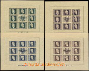 160406 - 1946 Mi.Klb.772-775B, aršíky Renner; kompletní tiskové l