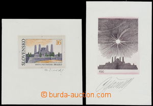 160417 - 1993 PLATE PROOF miniature sheet Bradlo, Zsf.23H, color on s