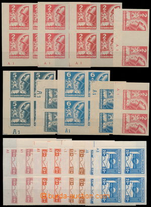 160476 -  Pof.353-359, selection of plate mark on/for 17 pcs of bloks