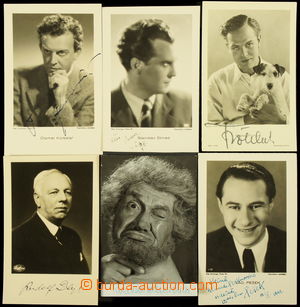160596 - 1935-55 ACTORS  comp. 8 pcs of photo postcard and photos wit