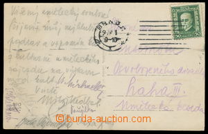 160622 - 1928 postcard to Osvobozeného theatre with signatures herc�
