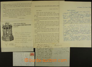 160646 - 1911-53 VĚDA  zajímavý konvolut autografů, obsahuje: Jan
