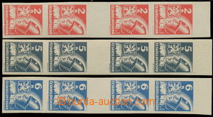 160746 -  Pof.354-356Ms(4), vertical 4-stamp gutters, superb, c.v.. 5