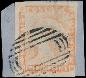 160837 - 1848-1859 SG.23, POST PAID latest impression 1P oranžová (