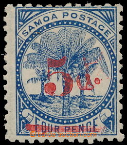160844 - 1893 SG.67 (dříve SG.67a), Palma 5P/4P modrá, tečka za 5