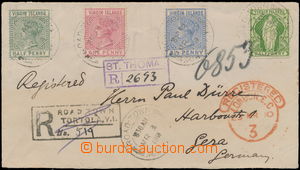 160859 - 1910 dopis přes Londýn do německé Gery s SG.27, 29, 31, 