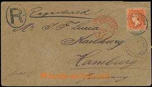 160862 - 1895 R-dopis přes Londýn do Hamburku vyfr. zn. SG.58, Krá