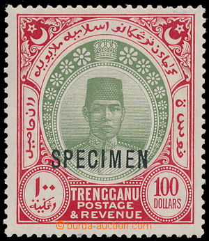 160865 - 1921-1941 SG.47, Sultán Suleiman $100 červená / zelená, 