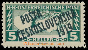 160872 -  Pof.58Ba, Express stamp - rectangle 5h green, line perforat