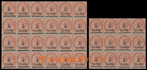 160894 - 1900 SG.13, Queen Victoria 4C/16C, blok of 24 and blok of 12