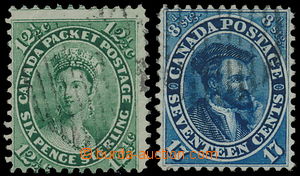160995 - 1859 Sc.18, 19, Královna Viktorie 12½c a Cartier 17c, 