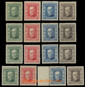 161110 - 1923 Pof.176-179, Masaryk 50h - 300h, 4 set, complete set ac