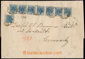 161115 - 1854 7x heavier Registered letter to Černovic (Bukovina) wi
