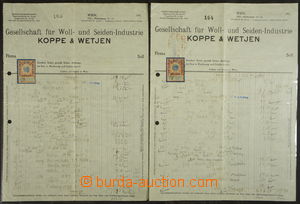 161128 - 1916 Maxa K78, 2ks  firemních účtů s 50h kolkem, vydán