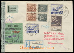 161211 - 1951 R+Let-dopis do Československa, vyfr. 6ks výplatních 