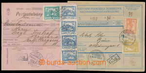 161248 - 1919 2ks větších dílů poštovních průvodek s hradčan