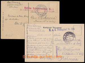 161335 - 1918 ALBANIEN  2 pohlednice PP zaslané do Českých Budějo