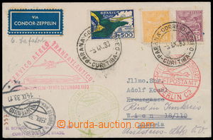 161346 - 1933 BRAZÍLIE  lístek zaslaný do Rakouska, pěkná franka
