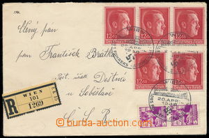 161360 - 1938 R-dopis zaslaný do Čech, vyfr. německými zn. A.H. 1