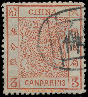 161419 - 1878 Mi.2I, Velký drak 3Ca červená; mimořádně kvalitn
