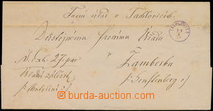 161429 - 1872 skládaný přebal úředního dopisu osvobozeného o p