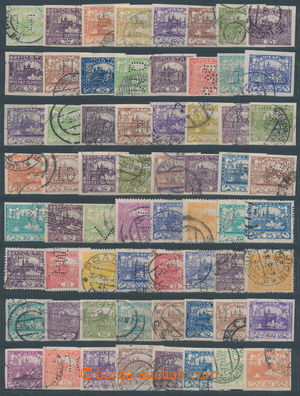 161436 - 1918 selection of 80 pcs of stamp. issue Hradčany with perf