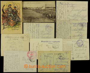 161481 - 1919-19 sestava 10ks pohlednic, z toho 5ks z italských a 2k