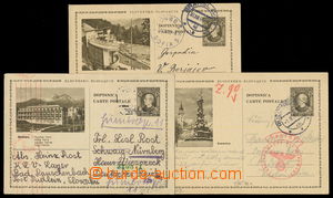 161502 - 1940 CDV4/8, 11, 30, comp. 3 pcs of pictorial post cards sen