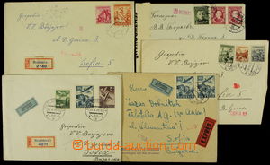 161508 - 1941-44 comp. 5 pcs of letters addressed to Bulgaria, from t