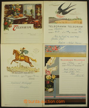 161527 - 1939-40 sestava 4ks blanketů blahopřejných telegramů, ti