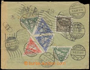 161600 - 1932 commercial Express and airmail letter to Hamburg and re