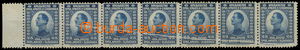 161638 - 1921 Mi.150, Prince Alaxander 25Pa blue, horiz. strip of 7 w