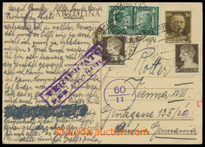161675 - 1941 italská dopisnice 30C zaslaná do Vídně, dofrankovan