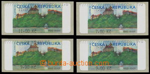 161696 - 2000 Pof.AT1, Veveří (castle), comp. of 4 stamp., values 7
