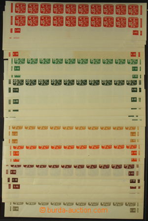 161728 - 1945 Pof.NV24-26, 28-31, sestava 22ks dolních 20-pásů s D